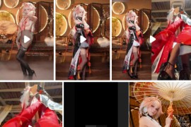 B站 Yiko湿润兔 咬一口兔娘 6月作品 情趣 双视角骚裸舞